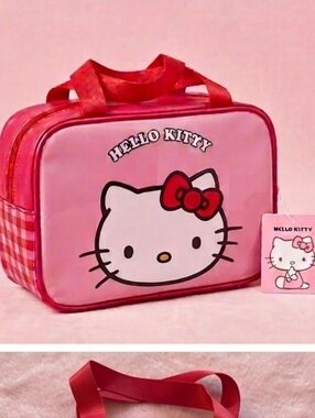 Hello Kitty Pink and Red Clear Vinyl Tote